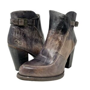 BED|STU Distressed Brown Leather Ankle Boots